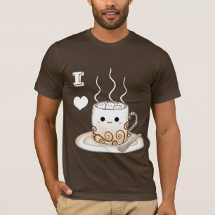 Camiseta Bebida caliente del cacao del kawaii lindo