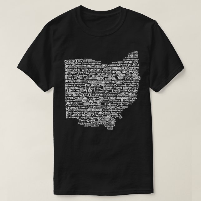 Camiseta Bebida Cervecería local de Ohio  (Diseño del anverso)