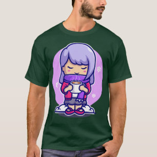 Camiseta Bebida Chica Caliente Café En Personalizado De Nie