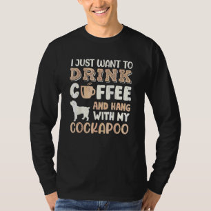 Camiseta Bebida Cockapoo Café Mano Con Mamá Perra