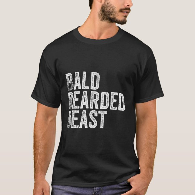 Camiseta Bebida con barba calva (Anverso)
