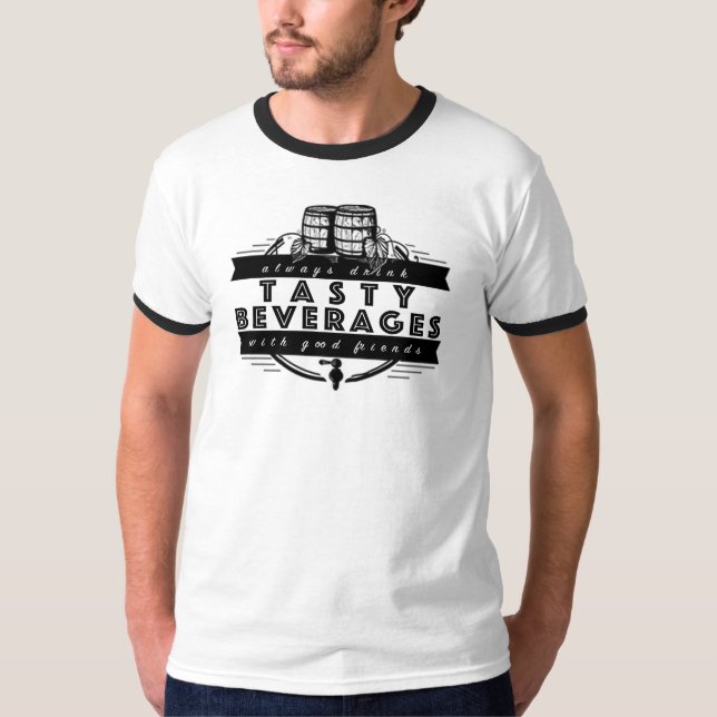 Camiseta Bebida con los buenos amigos (Anverso)