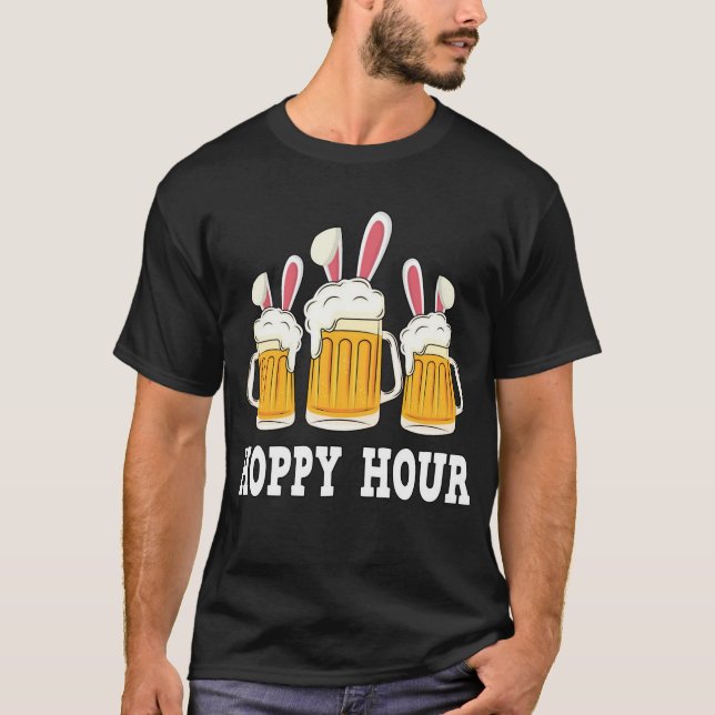 Camiseta Bebida conejita feliz Punny Easter (Anverso)