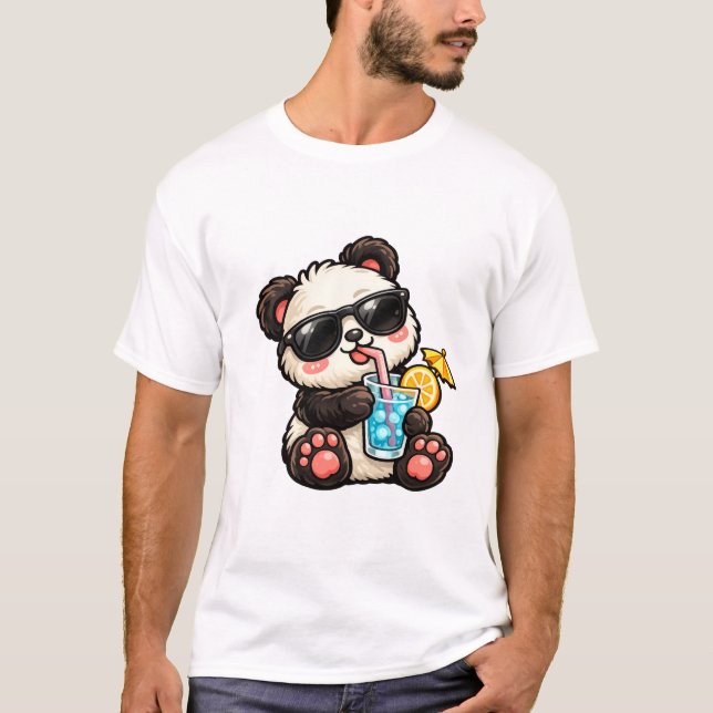 Camiseta Bebida Cool Panda (Anverso)
