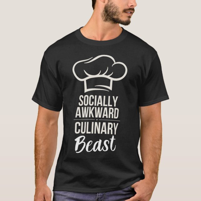 Camiseta Bebida culinaria incómoda Graciosa Cocinera Ki (Anverso)