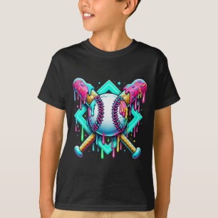 Camiseta Bebida De Béisbol Para Niños Hielo Crema Chica Bas