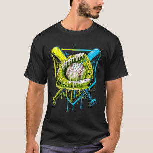 Camiseta Bebida De Béisbol Para Niños Jóvenes Jóvenes Con H
