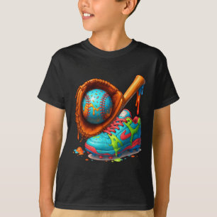 Camiseta Bebida De Béisbol Para Niños Jóvenes Jóvenes Con H