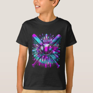 Camiseta Bebida De Béisbol Para Niños Jóvenes Jóvenes Con H