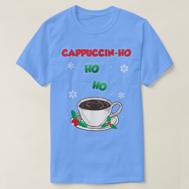 Camiseta Bebida de café Cappucccino Mateo Familia Christm (Diseño del anverso)