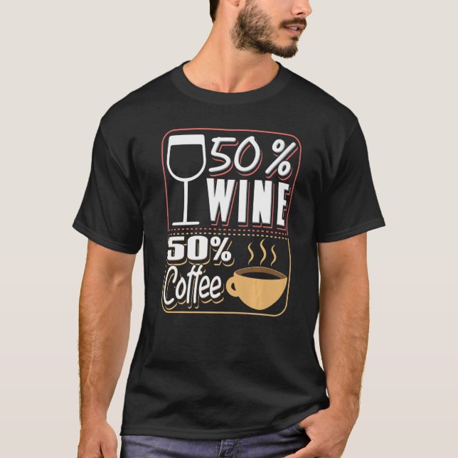 Camiseta Bebida de café Wine Caffeine Drinker (Anverso)