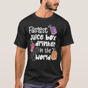 Camiseta Bebida de caja de jugo más rápida mundo Diabetes t