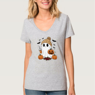Camiseta Bebida de calabaza y rosas de Halloween con gorro 