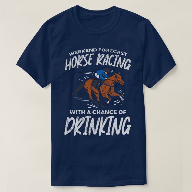 Camiseta Bebida de Carreras de caballos 2 (Diseño del anverso)