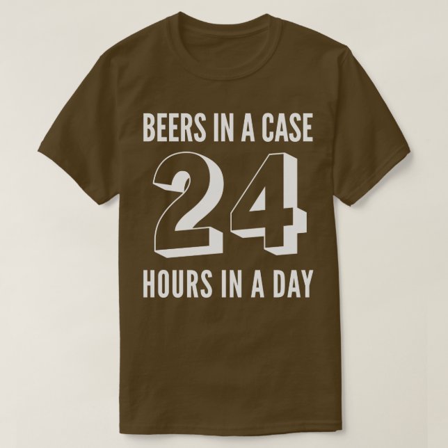Camiseta Bebida de cerveza 24 CERVEZAS EN UNA CASETA EN UN  (Diseño del anverso)