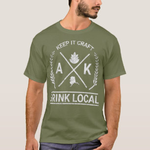 Camiseta Bebida de Cerveza Alaska Vintage local