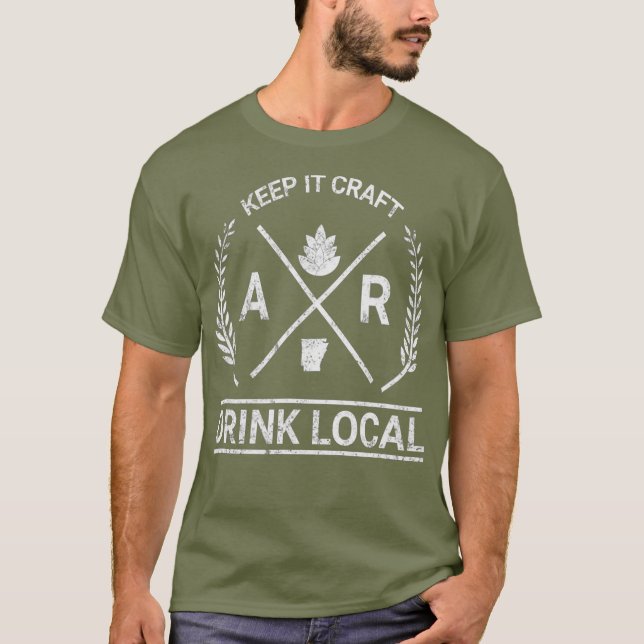 Camiseta Bebida de cerveza artesanal de Arkansas (Anverso)