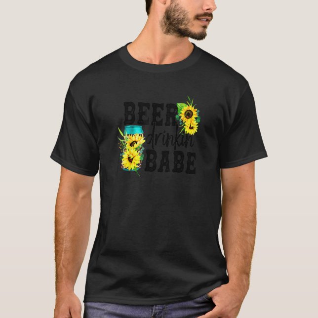 Camiseta Bebida De Cerveza 'Babe Leopard Beer Can With Sunf (Anverso)
