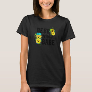 Camiseta Bebida De Cerveza 'Babe Leopard Beer Can With Sunf