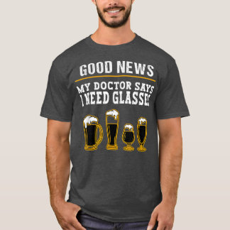 Camiseta Bebida De Cerveza Diciendo Que Mi Médica Dice Que