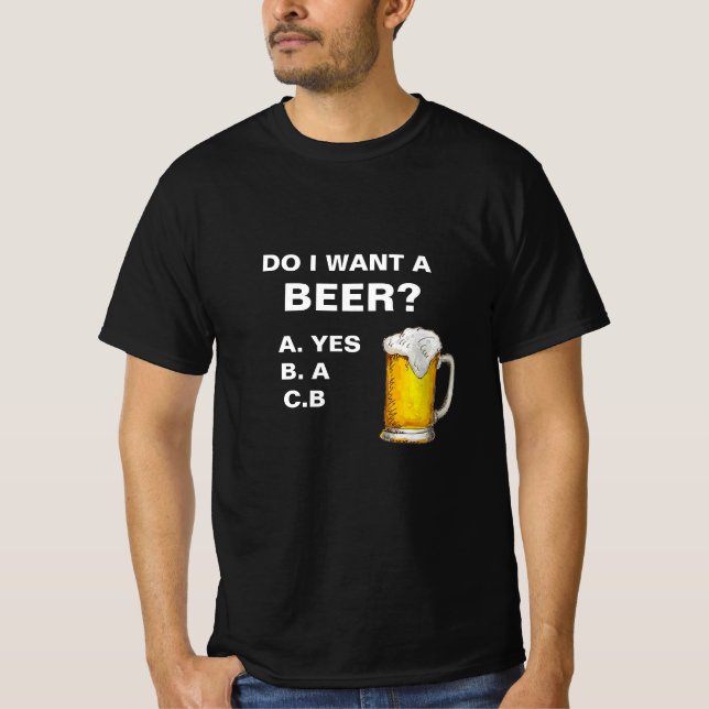 Camiseta Bebida de cerveza divertida (Anverso)