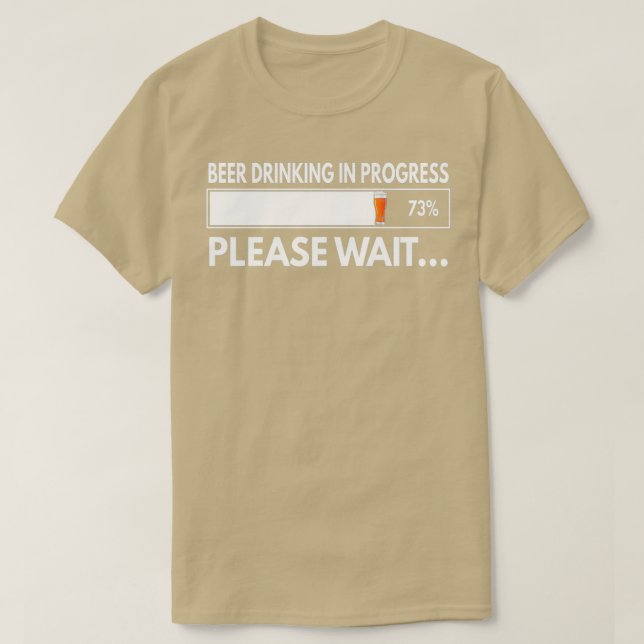 Camiseta Bebida De Cerveza En Curso (Diseño del anverso)