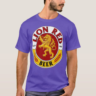 Camiseta Bebida de cerveza roja de león