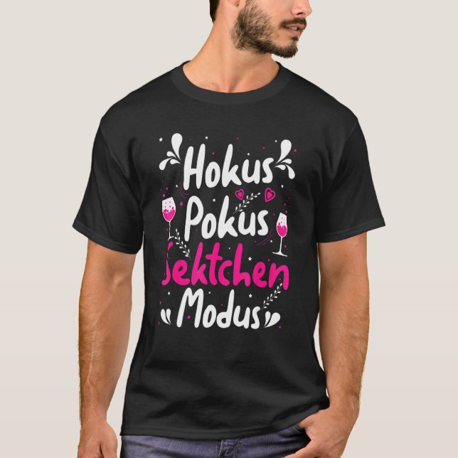 Camiseta Bebida de champán Chica de champán Hokus Pokus Cha (Anverso)