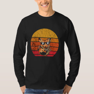 Camiseta Bebida de Chinchilla Mascota Vintage Sunset Chinch