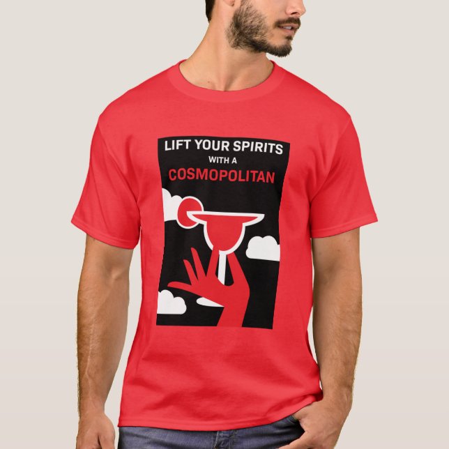 Camiseta Bebida de cóctel cosmopolita (Anverso)