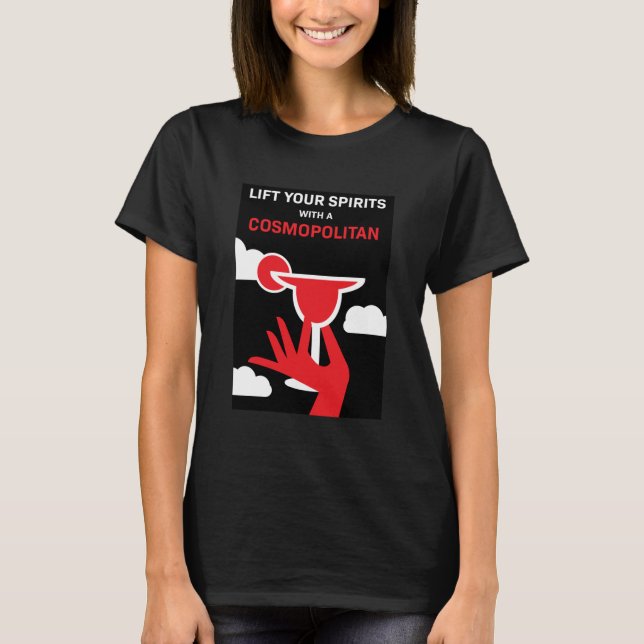 Camiseta Bebida de cóctel cosmopolita (Anverso)