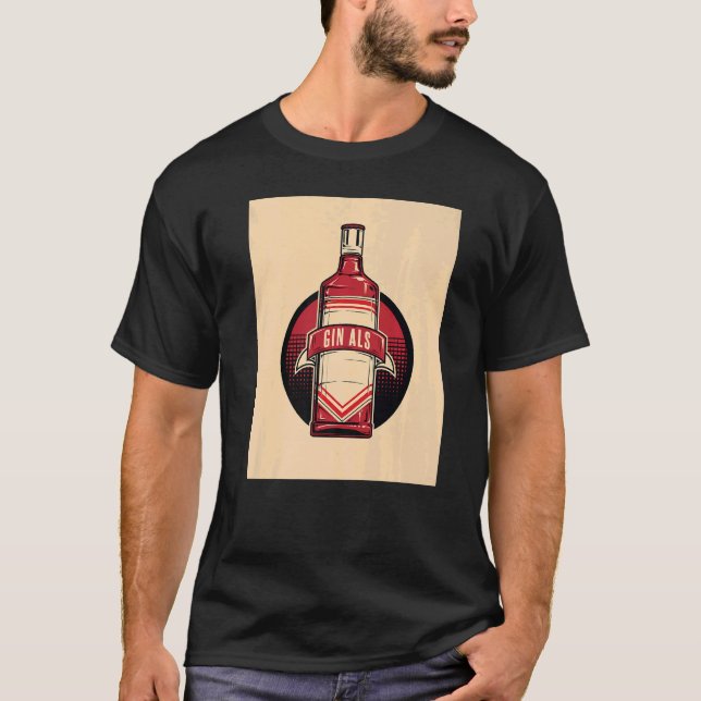 Camiseta Bebida de cóctel Gin Alcohol (Anverso)