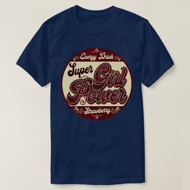 Camiseta Bebida de energía del chica (Diseño del anverso)