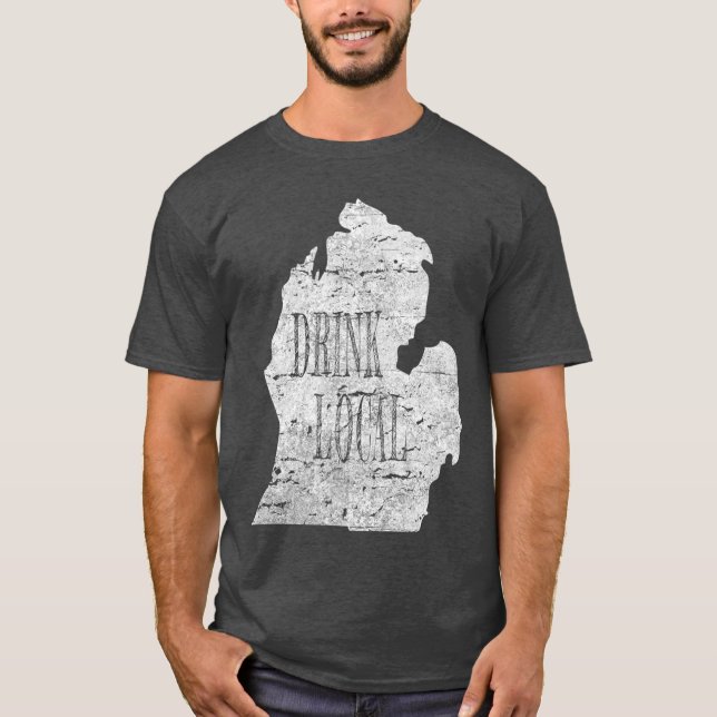 Camiseta Bebida de época cerveza artesanal local Michigan (Anverso)