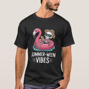 Camiseta Bebida de flamenco flotante esqueleto vibraciones