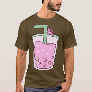 Camiseta Bebida de flores de primavera de té de Boba