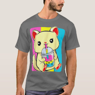 Camiseta Bebida de gato Boba LGBT Gatito Gatito Panseual Or