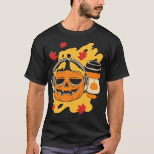 Camiseta Bebida de latte de calabaza para el café otoñal