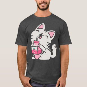 Camiseta Bebida de leche gatita Otaku Neko Japón