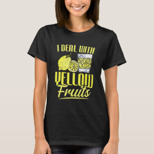 Camiseta Bebida De Limón Yo Trato Con Frutas Amarillas Lemo