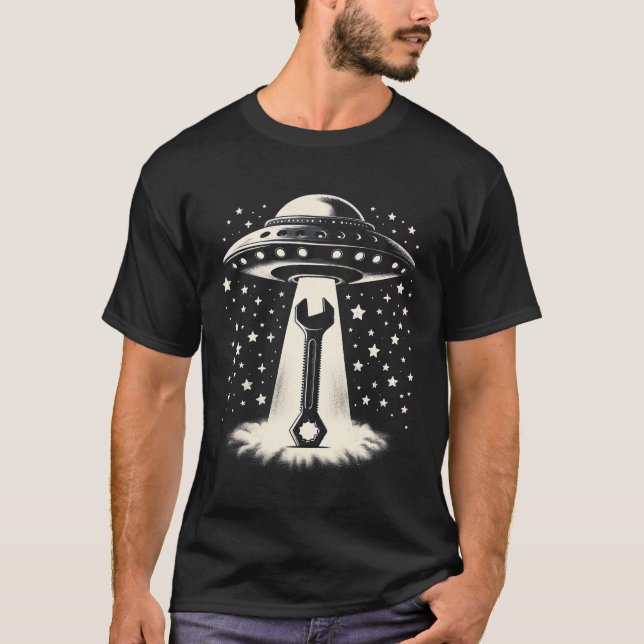 Camiseta Bebida de llave de OVNI (Anverso)