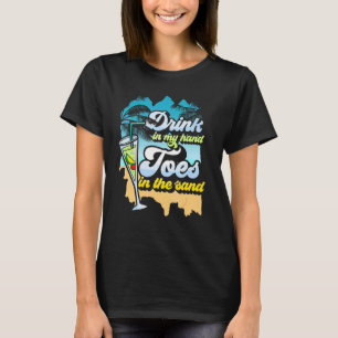 Camiseta Bebida De Vacaciones De Verano En La Playa En Los