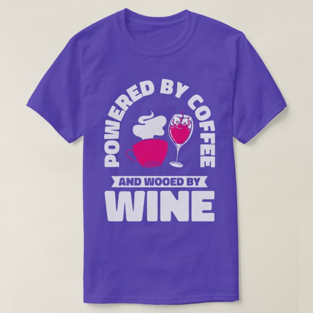 Camiseta Bebida de vino Café Bebida de vino cafeinado (Diseño del anverso)
