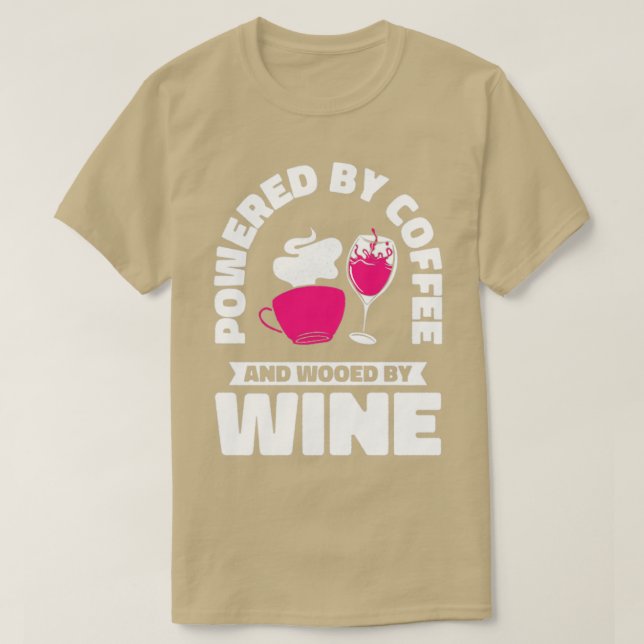 Camiseta Bebida de vino Café Bebida de vino cafeinado2 (Diseño del anverso)