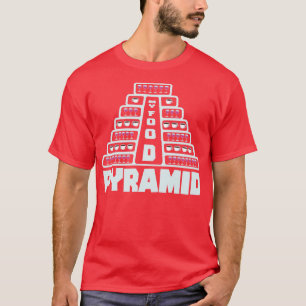 Camiseta Bebida de vino de pirámide alimentaria