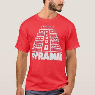 Camiseta Bebida de vino de pirámide alimentaria
