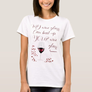 Camiseta Bebida de vino divertida