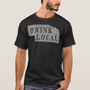 Camiseta Bebida de Vintage Cerveza artesanal local Nebraska