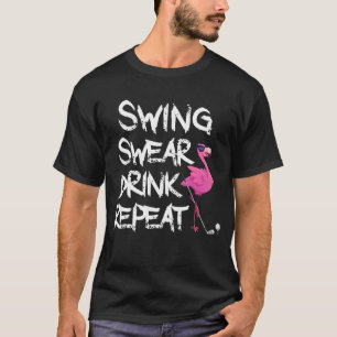Camiseta Bebida de zarramplín Repetición Flamingo Jugando G