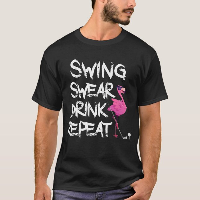 Camiseta Bebida de zarramplín Repetición Flamingo Jugando G (Anverso)